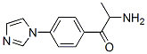 1-Propanone,  2-amino-1-[4-(1H-imidazol-1-yl)phenyl]- 结构式