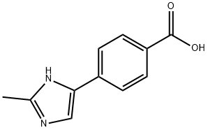 Benzoic acid, 4-(2-methyl-1H-imidazol-4-yl)- (9CI) 结构式