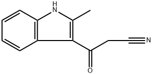 3-(2-甲基-1H-吲哚-3-基)-3-氧代丙腈 结构式