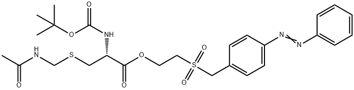 2-[[4-(phenylazo)benzyl]sulphonyl]ethyl S-(acetamidomethyl)-N-(tert-butoxycarbonyl)-L-cysteinate  结构式