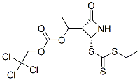 2,2,2-trichloroethyl [2R-[2alpha,3beta(R*)]]-1-[2-[[(ethylthio)thioxomethyl]thio]-4-oxoazetidin-3-yl]ethyl carbonate 结构式