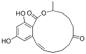 (E)-3,4,5,6,9,10-Hexahydro-14,16-dihydroxy-3-methyl-1H-2-benzoxacyclotetradecin-1,7(8H)-dione 结构式