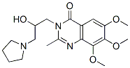 4(3H)-Quinazolinone,  3-[2-hydroxy-3-(1-pyrrolidinyl)propyl]-6,7,8-trimethoxy-2-methyl- 结构式