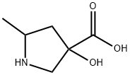 3-Pyrrolidinecarboxylic acid, 3-hydroxy-5-methyl- (9CI) 结构式