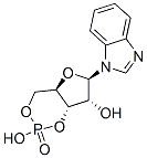 1H-Benzimidazole, 1-(3,5-O-phosphinico-beta-D-ribofuranosyl)- 结构式