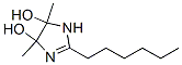 1H-Imidazole-4,5-diol, 2-hexyl-4,5-dihydro-4,5-dimethyl- (9CI) 结构式