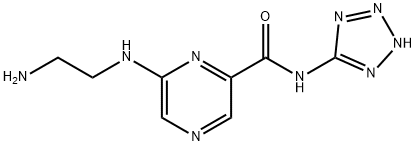 Pyrazinecarboxamide, 6-[(2-aminoethyl)amino]-N-1H-tetrazol-5-yl- (9CI) 结构式