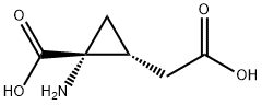 Cyclopropaneacetic acid, 2-amino-2-carboxy-, (1R-cis)- (9CI) 结构式