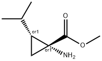 Cyclopropanecarboxylic acid, 1-amino-2-(1-methylethyl)-, methyl ester, cis- (9CI) 结构式