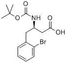 BOC-(R)-3-氨基-4-(2-溴苯基)-丁酸 结构式
