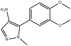 5-(3,4-二甲氧苯基)-1-甲基-1H-吡唑-4-胺 结构式