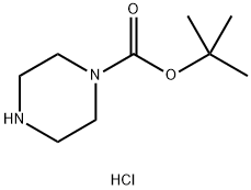 N-BOC哌嗪盐酸盐 结构式