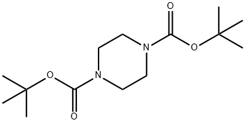 1,4-双(叔丁氧羰基)哌嗪 结构式