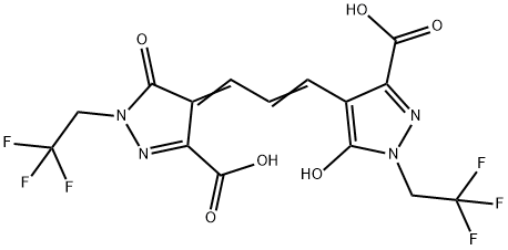 4-[3-[3-carboxy-5-hydroxy-1-(2,2,2-trifluoroethyl)-1H-pyrazol-4-yl]allylidene]-4,5-dihydro-5-oxo-1-(2,2,2-trifluoroethyl)-1H-pyrazole-3-carboxylic acid