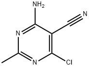 2-甲基-4-氨基-6-氯嘧啶-5-甲腈 结构式