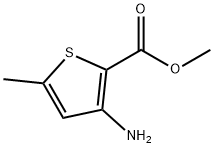 甲基 3-氨基-5-甲基噻吩-2-甲酸酯 结构式