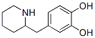 1,2-Benzenediol, 4-(2-piperidinylmethyl)- (9CI) 结构式