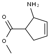 3-Cyclopentene-1-carboxylicacid,2-amino-,methylester(9CI) 结构式