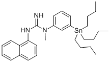 GUANIDINE, N-METHYL-N'-1-NAPHTHALENYL-N-[3-(TRIBUTYLSTANNYL)PHENYL]- 结构式