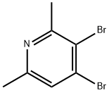 3,4-DIBROMO-2,6-DIMETHYLPYRIDINE 结构式