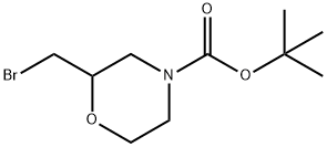 4-叔丁氧羰基-2-(溴甲基)-吗啉 结构式