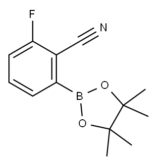 2-氰基-3-氟苯基硼酸频那醇酯 结构式