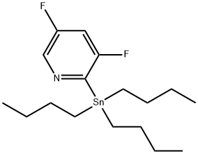 3,5-二氟-2-(三丁基锡烷基)吡啶 结构式