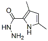 1H-Pyrrole-2-carboxylicacid,3,5-dimethyl-,hydrazide(9CI) 结构式