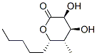 2H-Pyran-2-one, tetrahydro-3,4-dihydroxy-5-methyl-6-pentyl-, (3S,4S,5S,6S)- (9CI) 结构式