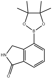 4-(4,4,5,5-四甲基-1,3,2-三氧杂戊硼烷-2-基)异吲哚啉-1-酮 结构式