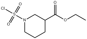 1-(氯磺酰基)哌啶-3-羧酸乙酯 结构式