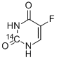 5-氟尿嘧啶-2-14C 结构式