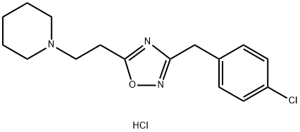 3-(4-氯苄基)-5-(2-(哌啶-1-基)乙基)-1,2,4-噁二唑盐酸盐 结构式