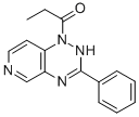 1,2-Dihydro-1-(1-oxopropyl)-3-phenylpyrido(3,4-e)-1,2,4-triazine 结构式