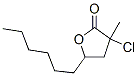 3-chloro-5-hexyl-3-methyldihydrofuran-2(3H)-one 结构式