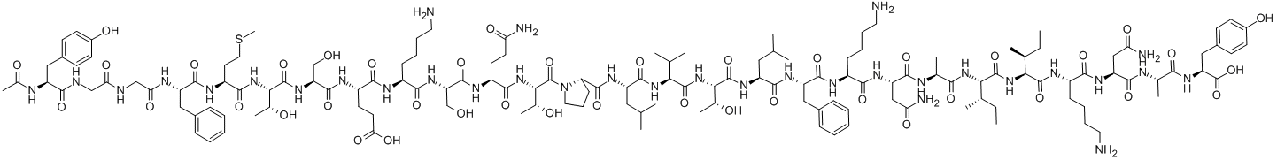 N-AC-B-ENDORPHIN FRAGMENT 1-27, HUMAN 结构式