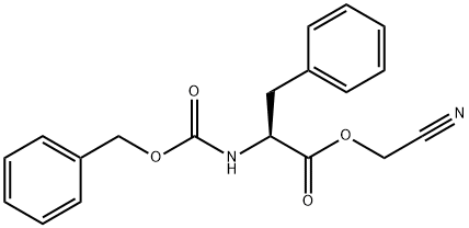 N-[(Phenylmethoxy)carbonyl]-L-phenylalanine cyanomethyl ester 结构式