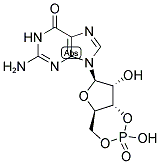 鸟苷-3ˊ,5ˊ-环一磷酸 结构式