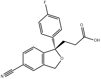(S)-Didemethylamino Citalopram Carboxylic Acid 结构式