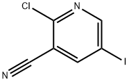 2-氯-5-碘-3-吡啶甲腈 结构式