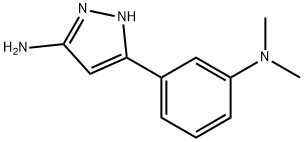 5-(3-DIMETHYLAMINO-PHENYL)-2H-PYRAZOL-3-YLAMINE 结构式