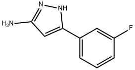 5-(3-氟苯基)-2H-吡唑-3-胺 结构式