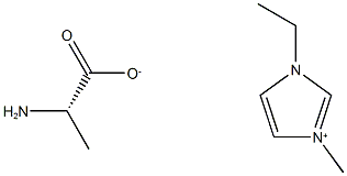 1-Ethyl-3-methylimidazolium (S)-2-aminopropionate 结构式