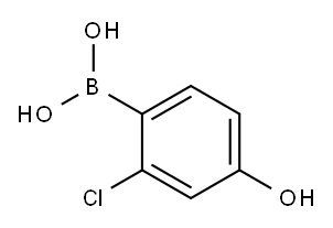 2-氯-4-羟基苯基硼酸 结构式