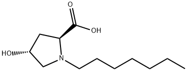 1-赓基-4-羟基-吡咯烷-2-酸 结构式