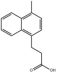 3-(4-甲基萘基)丙酸 结构式