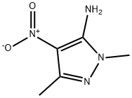 1,3-二甲基-4-硝基-1H-吡唑-5-胺 结构式