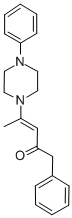 1-Phenyl-3-(4-phenyl-1-piperazinyl)-2-buten-1-one 结构式