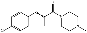 Piperazine, 1-(3-(4-chlorophenyl)-2-methyl-1-oxo-2-propenyl)-4-methyl- 结构式