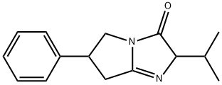2,5,6,7-Tetrahydro-2-(1-methylethyl)-6-phenyl-3H-pyrrolo(1,2-a)imidazo l-3-one 结构式